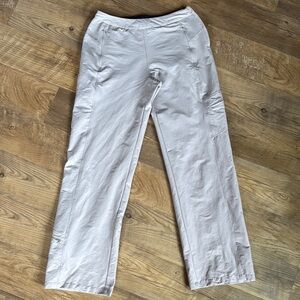 Title Nine Hiking/Climbing Pants Nylon Stretch Ripstop Beige Size 8